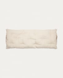 Menuda bench cushion, 100% beige PET, 38 x 100 cm