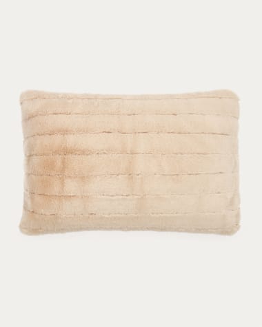 Sita beige fur cushion 40 x 60 cm