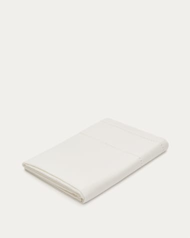Sempa Tischdecke aus Leinen weiß mit Lochmuster 170 x 230 cm