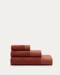 Takeshi 100% terracotta cotton bathroom towel, 90 x 150 cm