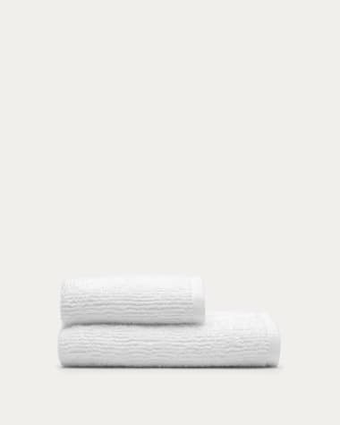 Drap de bain Yeni 100 % coton blanc 70 x 140 cm