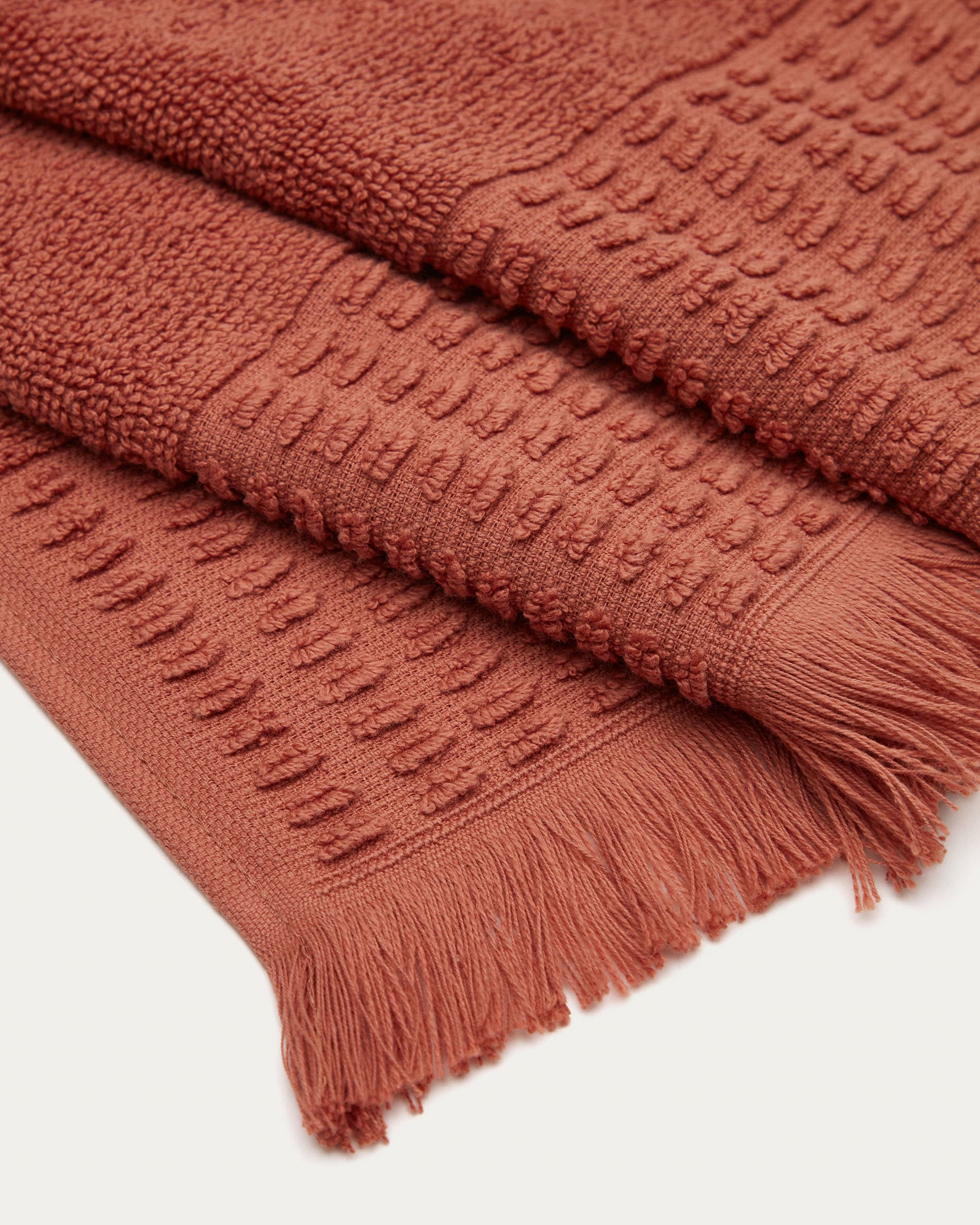 Asciugamano Veta 100% cotone color terracotta 30 x 50 cm