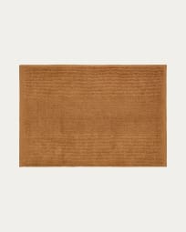 Yeni bath mat in 100% brown cotton, 50 x 70 cm
