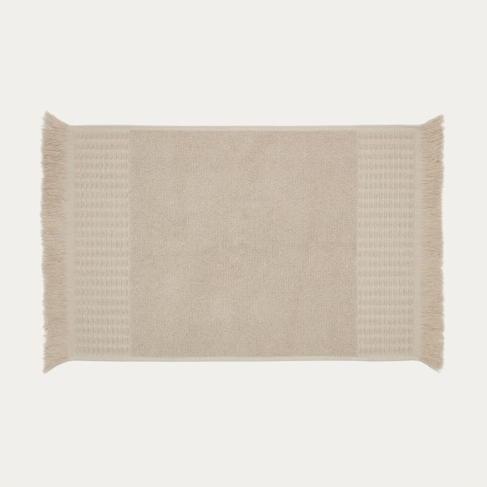 Alfombra de baño DHANA Kotibe algodón 100% 45x70cm color gris y marrón