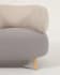 Πολυθρόνα Luisa, γκρι και μπεζ χρώμα και πόδια σε μασίφ ξύλο καουτσούκ