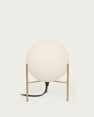 Seina table lamp in steel with brass finish