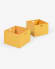 Ensemble 2 boîtes de rangement Nunila pour meuble de rangement MDF moutarde