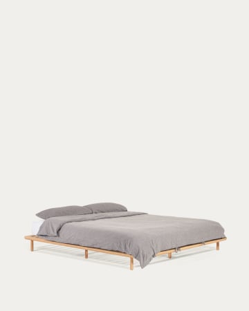 Κρεβάτι Anielle, μασίφ ξύλο οξυάς, για στρώμα 160x200εκ