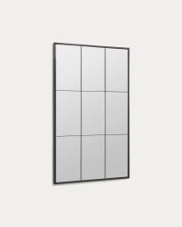 Specchio da terra Ulrica in metallo nero 100 x 160 cm