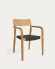 Better chair in solid acacia wood and black rope