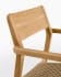 Better chair in solid acacia wood and beige rope