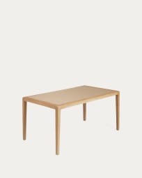 Καλύτερο τραπέζι από μπεζ πολυμπετόν και μασίφ ξύλο ακακίας 160 x 90 cm FSC 100%