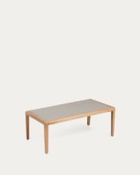 Better coffee table in polycement and solid acacia wood 120 x 70 cm