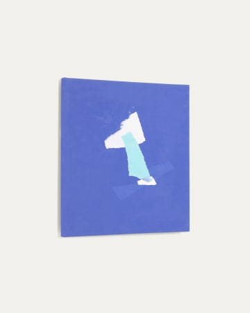Lienzo abstracto Zoeli azul 50 x 50 cm