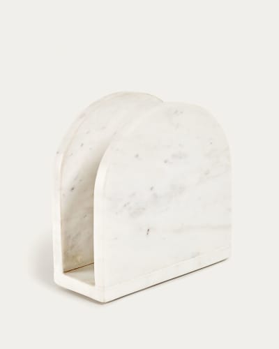 Porte-serviettes de table Cinderella en marbre blanc | Kave Home®