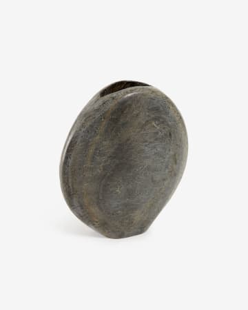 Jarrón pequeño Tovah de mármol gris 24 cm