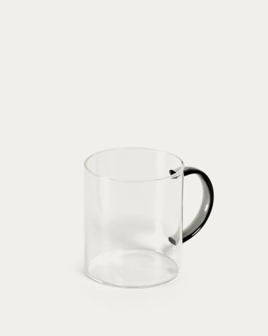 Eulalia transparent and grey drinking glass