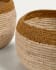 Ornella set of 2 baskets, made from cornleaf, with a natural finish