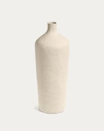 Vase Candida en coton maché beige 50 cm