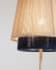 Yuvia cotton floor lamp with a beige and blue finish