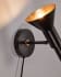 Vyara wall lamp, made from metal with a black finish, and UK adaptador.
