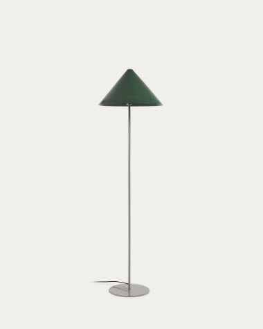 Lampa podłogowa Valentine z metalu z wykończeniem zielonym i beżowym